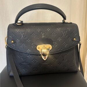 Louis Vuitton Black and Gold Monogram Satchel